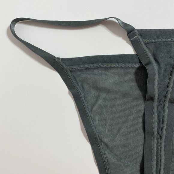 Skims Summer Mesh Thong Panty Panties Women's 4X Green Deep Sea Sheer Sexy NEW - Picture 6 of 11